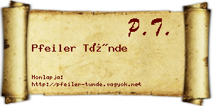 Pfeiler Tünde névjegykártya